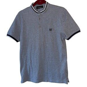 The Kooples Mens Polo Shirt Size Small Gray Short Sleeve Pure Cotton New